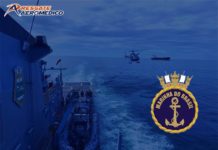 Navio-Patrulha Oceânico e helicóptero da Marinha são empregados no resgate de tripulante em navio mercante