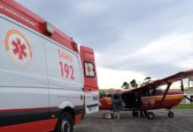 Bombeiros e SAMU de Santa Catarina transportam dois bebês e um menina de 10 anos para tratamento médico