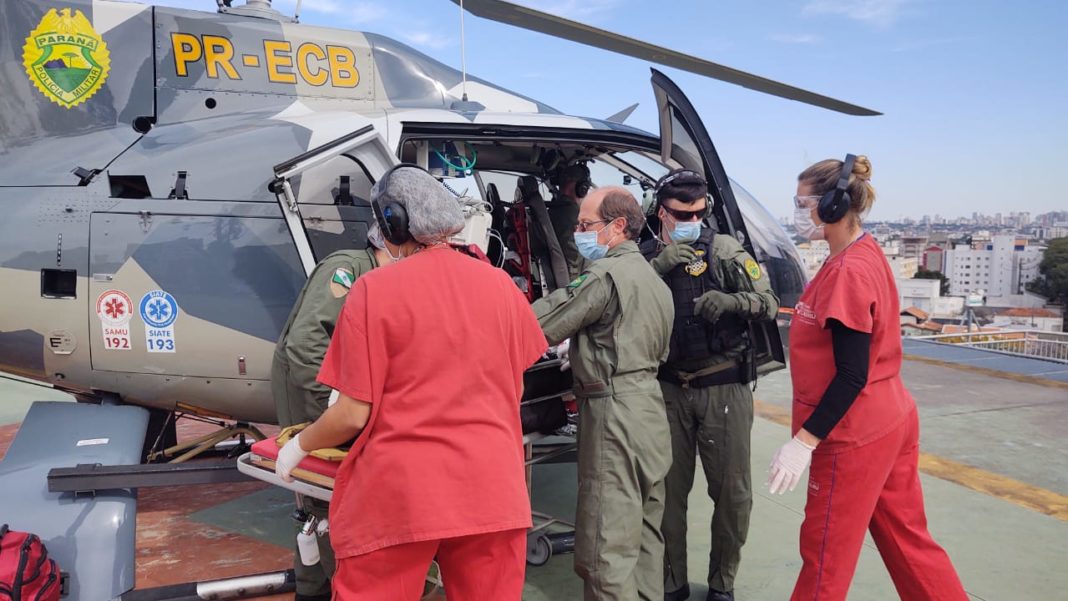 No mesmo dia as equipes também socorreram vítima de acidente de trânsito na PR-092.