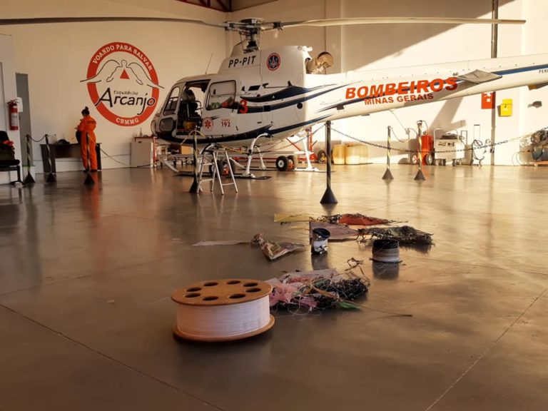 Equipe do Arcanjo 08 alerta sobre o perigo de pipas nas proximidades de áreas de pouso em Varginha, MG