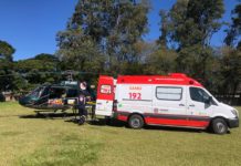 Pacientes são transferidos de helicóptero para hospitais de Umuarama e Cascavel, PR