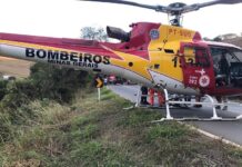 Suporte Aéreo Avançado de Vida resgata motociclista ferido em acidente na BR-359, MG