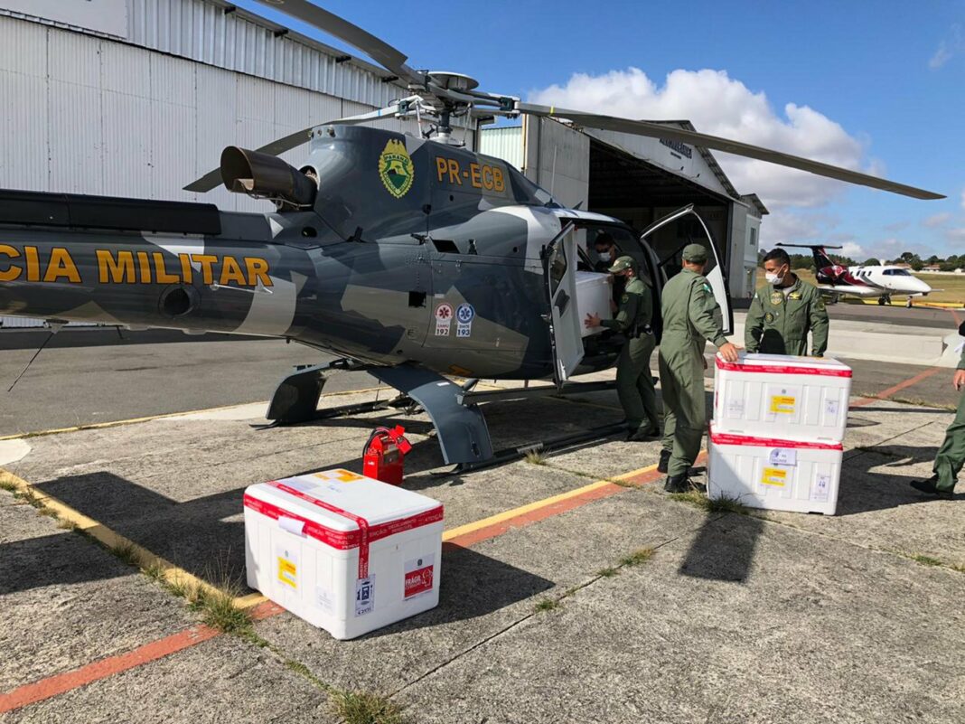 Operadores de helicóptero fornecem serviços vitais para combater o COVID-19 na América latina. Foto: Divulgação. Foto: Divulgação