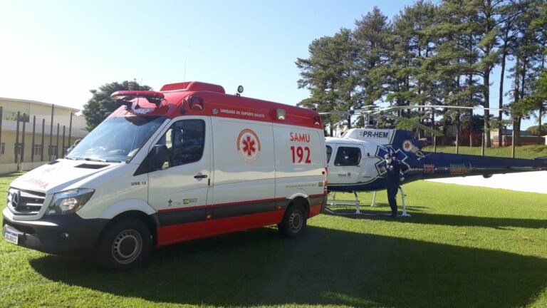 Dois pacientes são transportados no mesmo dia pelo serviço aeromédico do SAMU no Oeste do Paraná