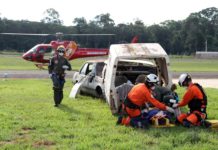 Corpo de Bombeiros de Rondônia treina ações de resgate, salvamento aéreo e transporte inter-hospitalar