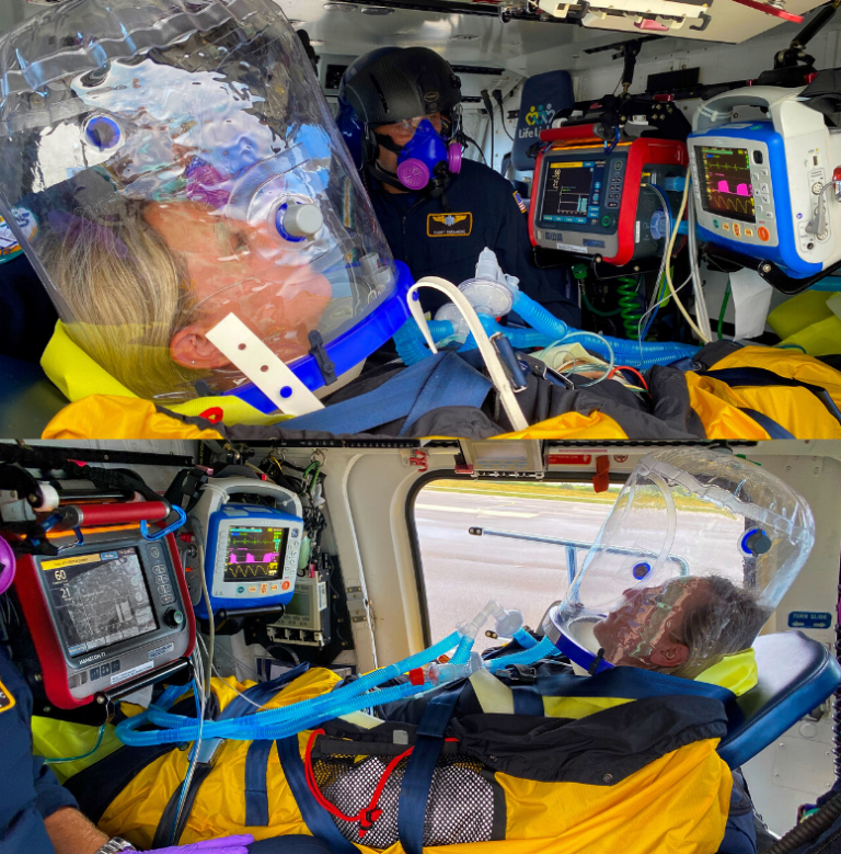 Operadora aeromédica dos EUA utilizará “capacetes” Sea-Long para transportar pacientes com COVID-19