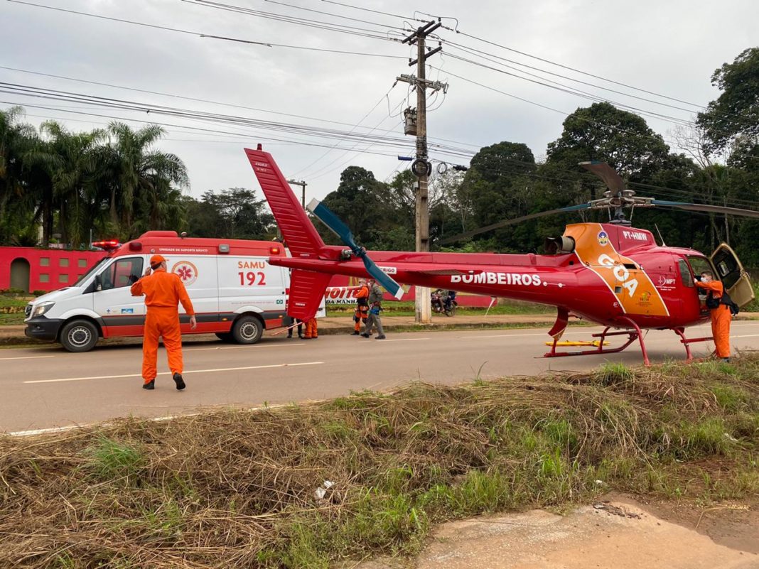 Como apoio de bombeiros do DF, Grupamento de Operações Aéreas realiza seu primeiro resgate em Porto Velho, RO