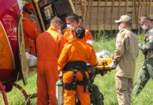 Com apoio de bombeiros do DF, GOA realiza o segundo resgate aeromédico em Rondônia