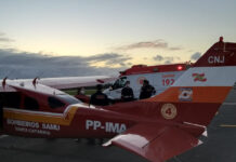 Bombeiros e SAMU realizam transporte aeromédico de paciente de Chapecó para Blumenau, SC
