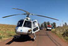 Idosa de 73 anos é resgatada por bombeiros e equipes do SAMU em Nova Santa Rosa, PR