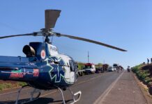 Aeromédico do CONSAMU atende vítimas de acidente de trânsito e realiza remoções aeromédicas de pacientes graves