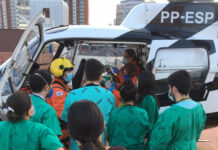 Vítima de acidente de trânsito na BR-381 é resgatada em helicóptero da Polícia Civil de Minas Gerais