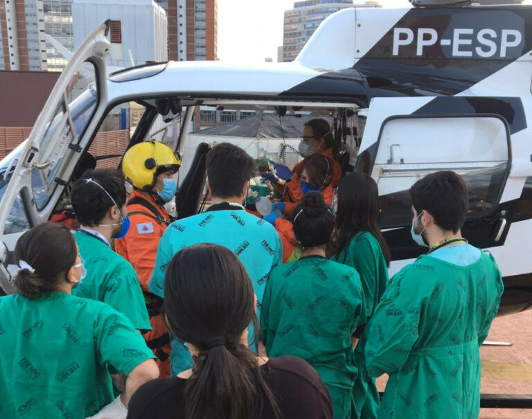 Vítima de acidente de trânsito na BR-381 é resgatada em helicóptero da Polícia Civil de Minas Gerais