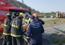 Grave acidente na BR-470 mobiliza equipes do SAMU, bombeiros e helicóptero Arcanjo 03
