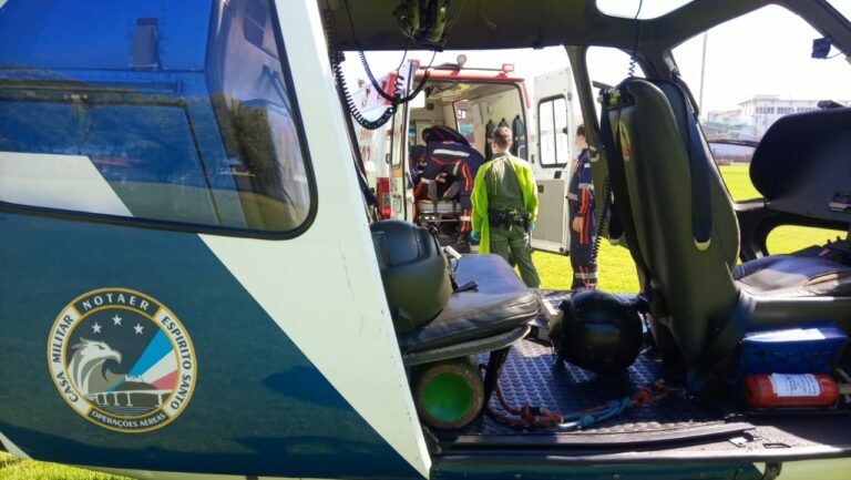 NOTAER e SAMU realizam remoções aeromédicas consecutivas de pacientes graves no Espírito Santo
