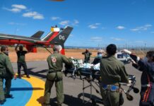 CIOPAER transporta menina que engasgou com caroço de seriguela de Juazeiro do Norte para Fortaleza, CE