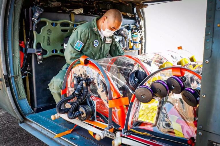Exercício operacional da FAB terá monitoramento por QR Code e helicóptero equipado com capsula de isolamento