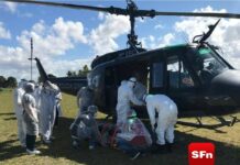 Paciente com COVID-19 é transferido de helicóptero de São Francisco de Itabapoana para o Rio de Janeiro