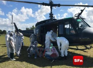 Paciente com COVID-19 é transferido de helicóptero de São Francisco de Itabapoana para o Rio de Janeiro