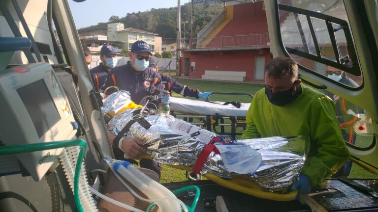 NOTAER e SAMU resgatam técnico de enfermagem vítima de AVC em Venda Nova do Imigrante, ES