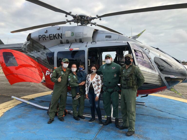 Graças à agilidade da CIOPAER, menino de quatro anos chega a tempo em Fortaleza para receber transplante de órgão
