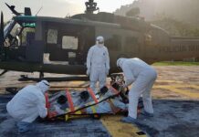 Helicóptero da PM é utilizado para transportar paciente com COVID-19 no Rio de Janeiro