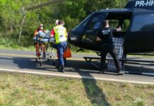 Equipes de resgate são acionadas para três atendimentos aeromédicos no mesmo dia, em SC