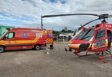 Equipe aeromédica do Arcanjo 03 realiza cesariana em gestante com parada cardiorrespiratória e salva bebê