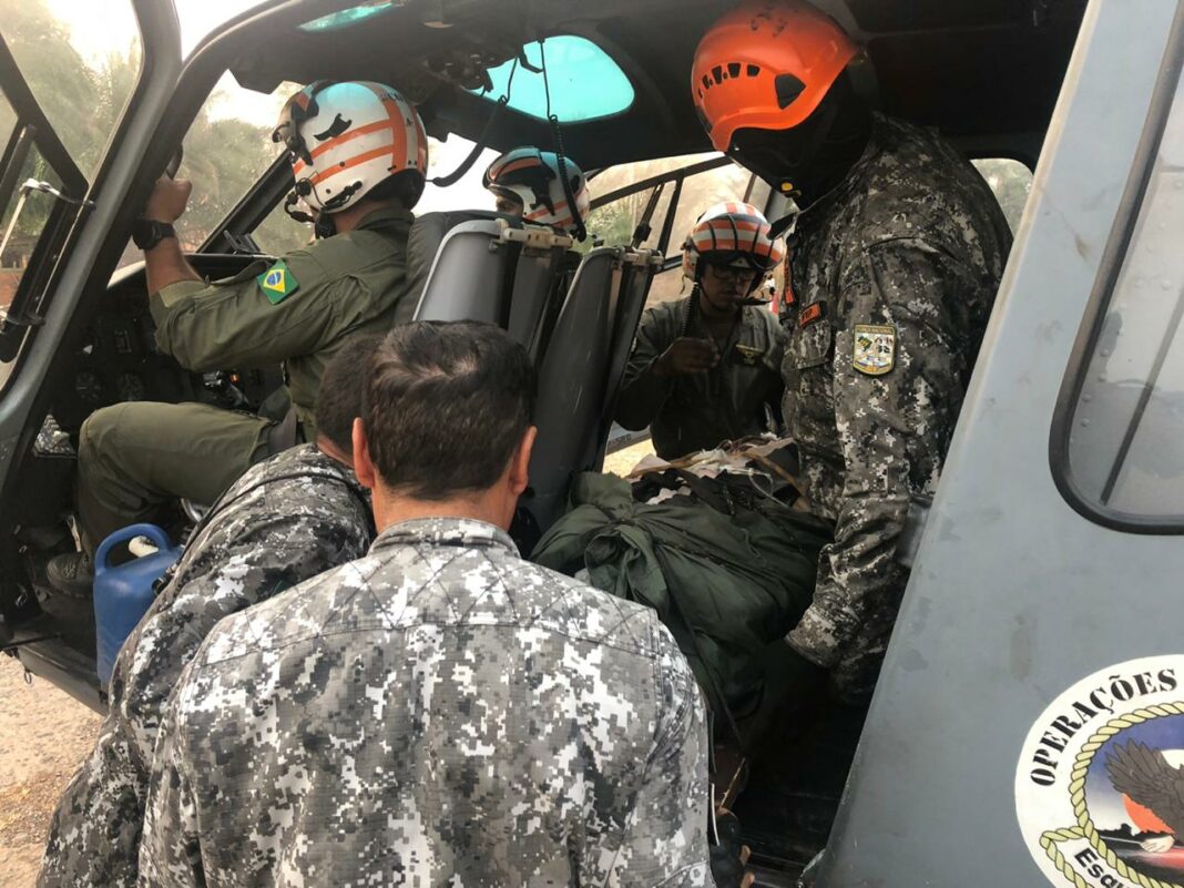 Local do acidente do helicóptero Nacional 01 da Diretoria da Força Nacional de Segurança Pública (MJSP).