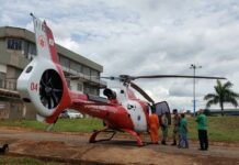Corpo de Bombeiros do DF resgata policial militar baleado por criminoso em Valparaíso, GO