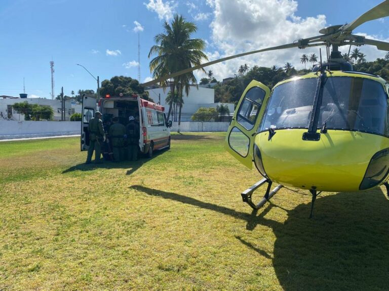 Serviço Aeromédico de Alagoas resgata vítima de atropelamento em Campo Alegre