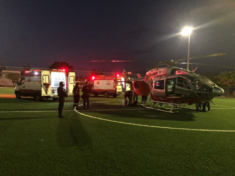 CIOPAER realiza remoção aeromédica noturna de duas vítimas de acidente com motocicleta em Icó, CE