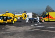 Operadora de resgate aéreo ADAC esta preparada para o aumento de casos de COVID-19 na Alemanha
