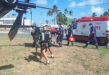 Equipes do Acauã 01 e do SAMU resgatam criança de 5 anos que se afogou no litoral sul da Paraíba
