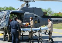 Marinha resgata vítima de queda de cavalo em área rural de Ladário, MS