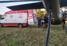 Pacientes são transferidos para hospitais de referência pelo serviço aeromédico do Oeste Catarinense