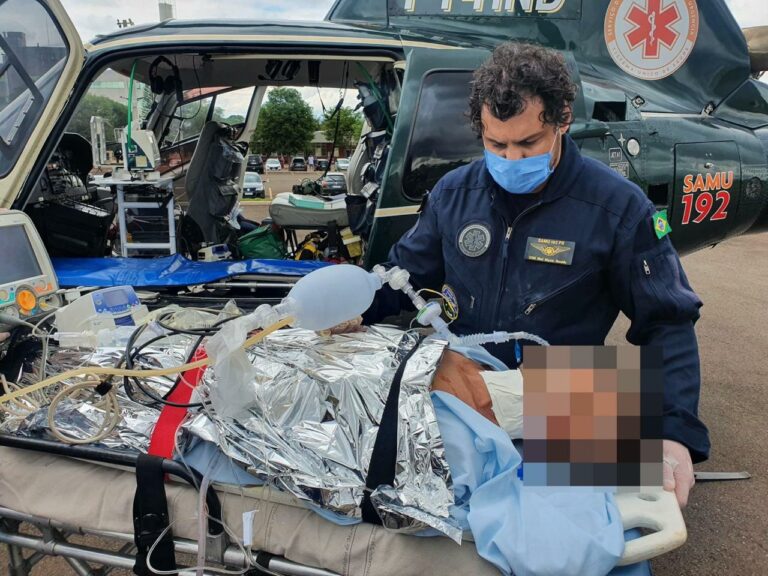 Tecnologia e ação rápida da equipe de saúde do SAMU salva homem ferido por arma branca no Paraná