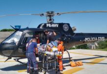 Serviço aeromédico do Oeste Catarinense transporta paciente grave de São Carlos para Chapecó