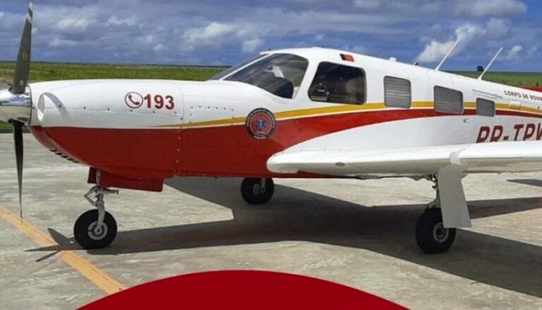 Ministério Público do Trabalho destina R$ 97 mil para equipar avião do Corpo de Bombeiros com kit aeromédico