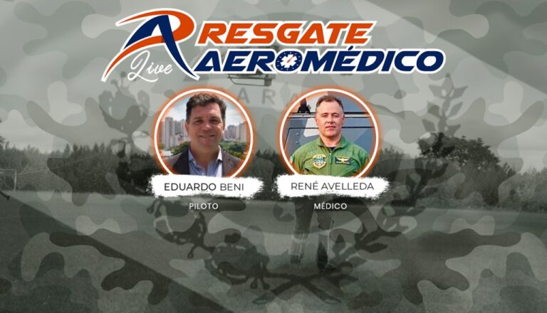 “As competências do médico no resgate aeromédico” será tema de live no dia 30 de junho, às 19h30