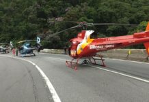 Ônibus com 53 passageiros sofre acidente na BR-376 e mobiliza equipes de resgate e cinco helicópteros no Paraná