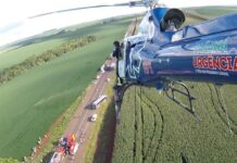 Equipes de resgate salvam vítimas de grave acidente envolvendo automóvel e ônibus na PR-487