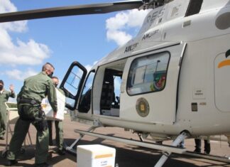 Aeronaves da Segurança Pública são utilizadas para distribuir vacinas contra o COVID-19 no RS