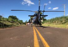Equipes do SAMU resgatam vítimas de acidente de trânsito na PR-485