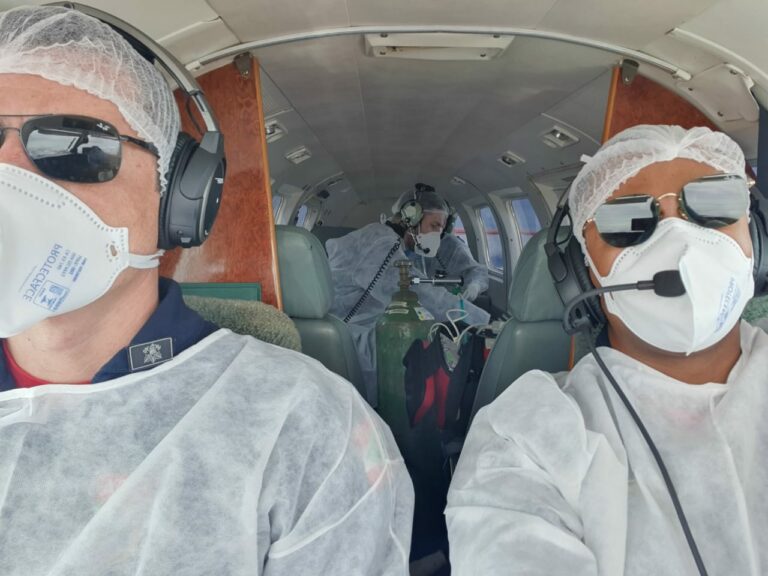 Corpo de Bombeiros inicia transporte de pacientes com COVID-19 do Oeste Catarinense para o Espírito Santo