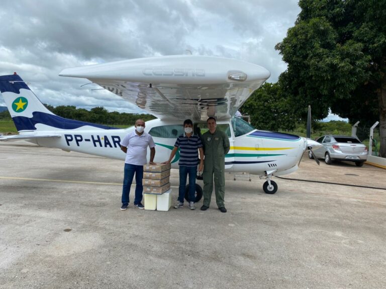 Aviões do CIOPAER são utilizados na distribuição de vacinas contra a COVID-19 no Mato Grosso