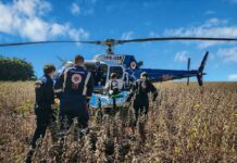 Homem é resgatado por equipes do SAMU após ser encontrado ferido em riacho na cidade de Paiçandu, PR