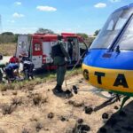 gtaVítimas de acidente de trânsito na BR-235 são resgatadas por equipes do SAMU e do GTA, em Sergipe