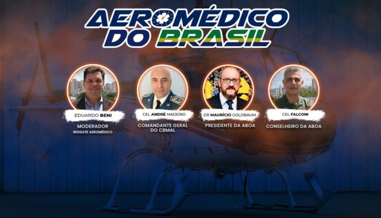 “Resgate Aeromédico: modelos público e privado” será tema de debate no dia 21 de abril, às 19h30