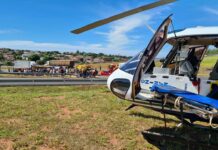 Bombeiros e operações aéreas do SAMU resgatam vítima presa às ferragens em acidente na BR-376, PR